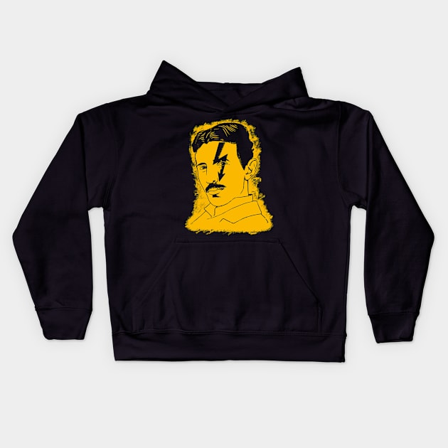 nikola tesla Kids Hoodie by vender